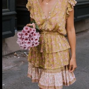 Spell & The Gypsy Dahlia  Ra Ra Ruffle Tiered Dress Mini Med